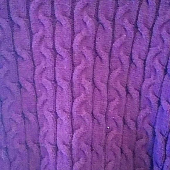 Croft & Barrow medium purple long sleeved crew neck cardigan - Picture 3 of 5